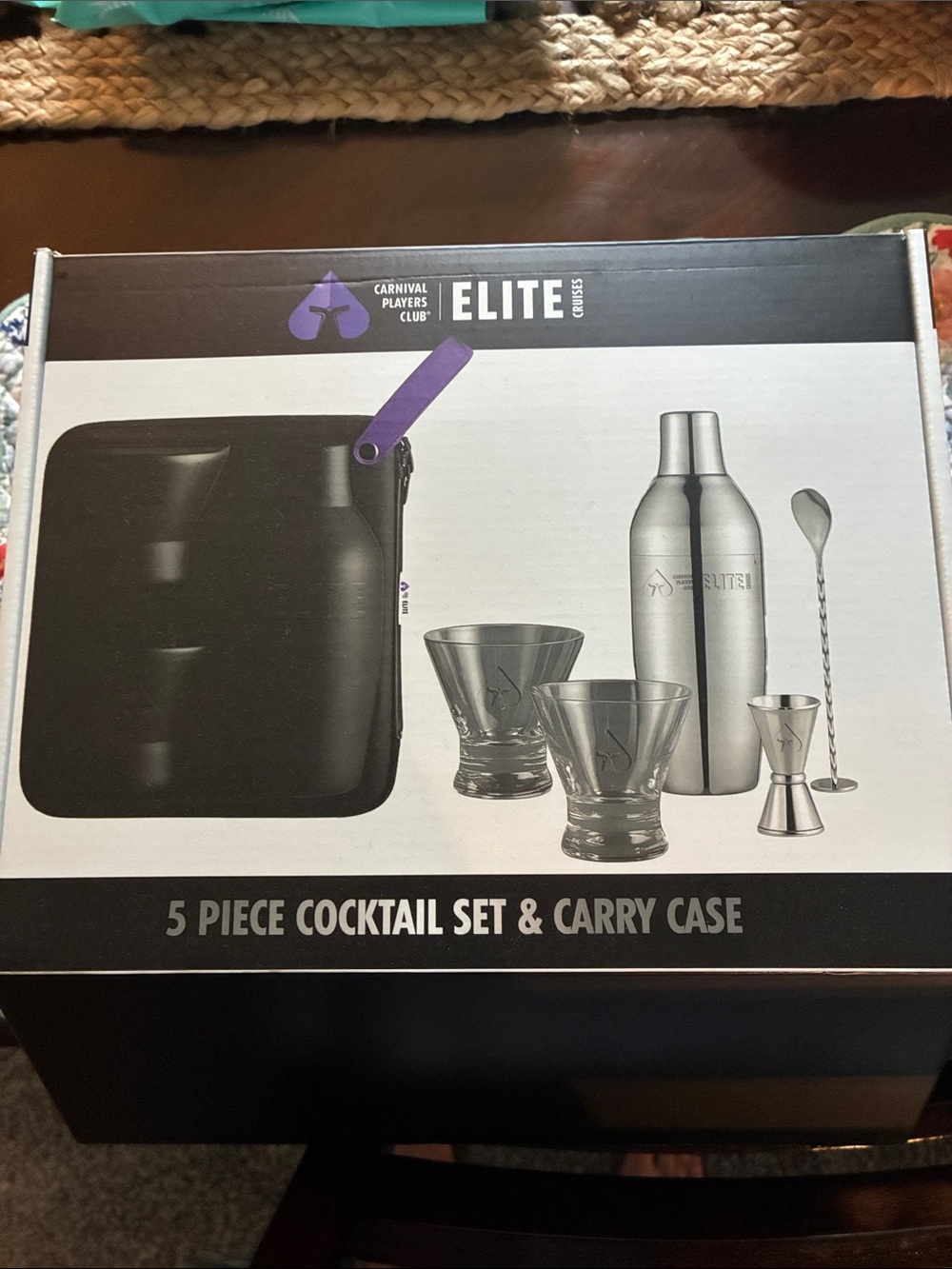 Elite 5-Piece Cocktail Set with Black Carry Case